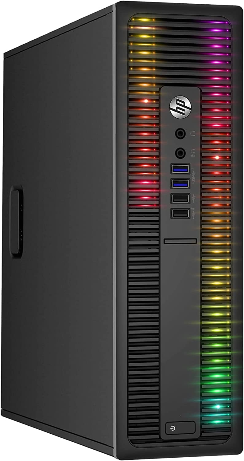 ProDesk Desktop Customized RGB Lights Computer Intel Core i5 4570 3.2 GHz 8GB RAM 256GB SSD Win 10 Pro WiFi, Gaming PC Keyboard, Mouse(Renewed)