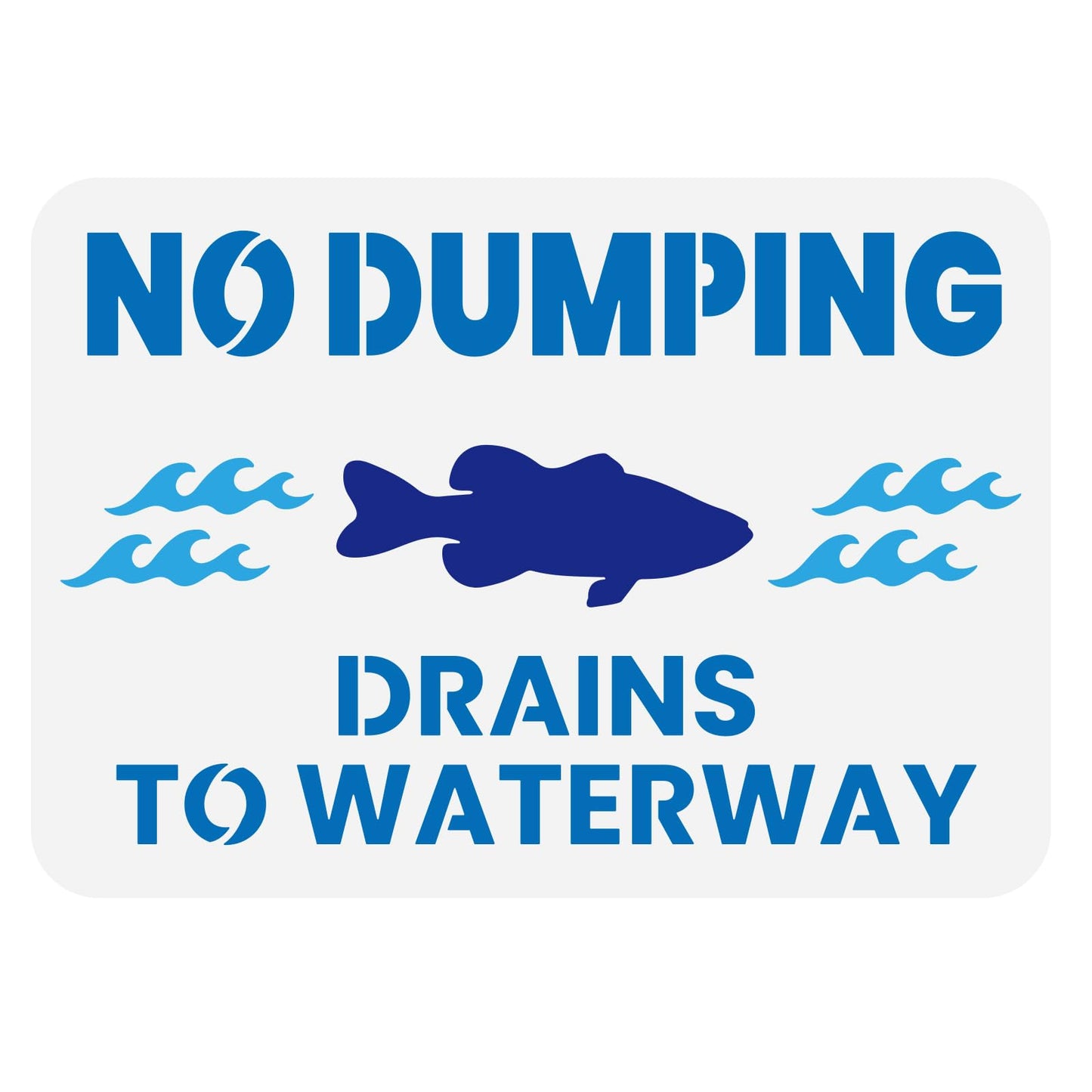 Reusable Plastic Drain Sign 11.7x8.3 Inches