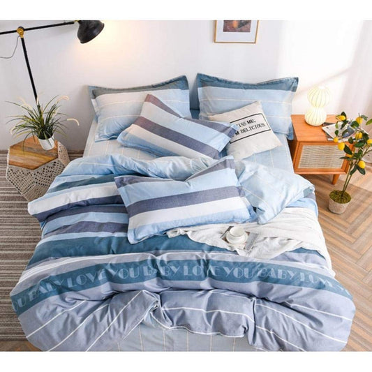 Three-Piece Cotton Bedding Set, Household Sanding and ening Three-Piece Cotton Student