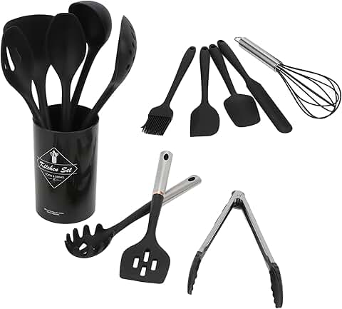 14-Piece Silicone Kitchen Utensil Set with Comfortable Handles