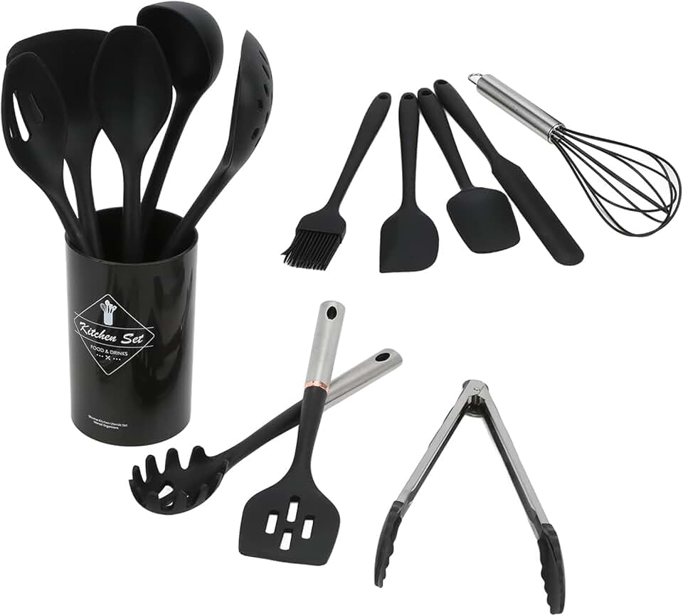 14-Piece Silicone Kitchen Utensil Set with Comfortable Handles