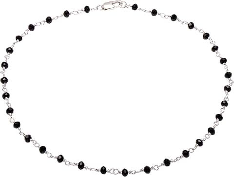 Handmade Black and Gold Beaded Necklace for Women