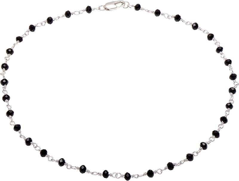 Handmade Black and Gold Beaded Necklace for Women