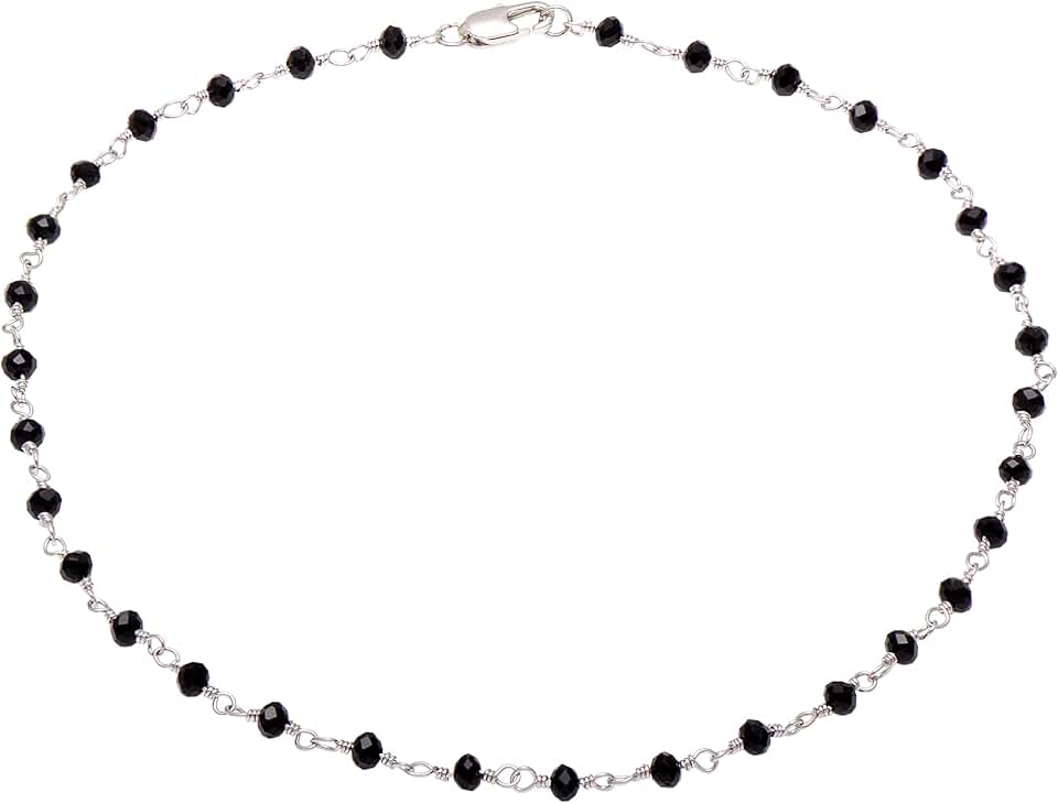 Handmade Black and Gold Beaded Necklace for Women