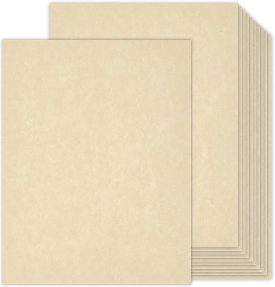 Cream Parchment Paper, 100 Sheets, 8.5 x 11, 65lb
