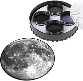 Moon filter kit with 4 filters and lunar map for beginners