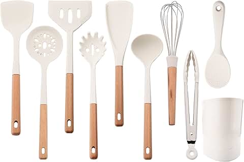 10-Piece Large Silicone Kitchen Utensil Set