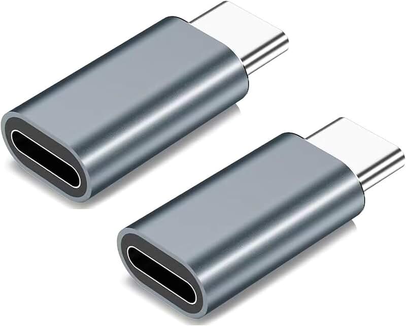 Two USB C to Lightning Adapters for Fast Charging