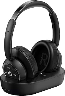 Wireless TV Headphones for Seniors with Charging Base