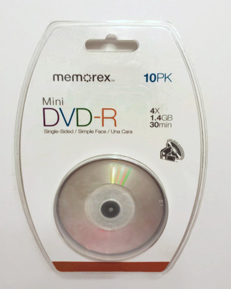 1.4GB Mini DVD-R Media, 10 pack