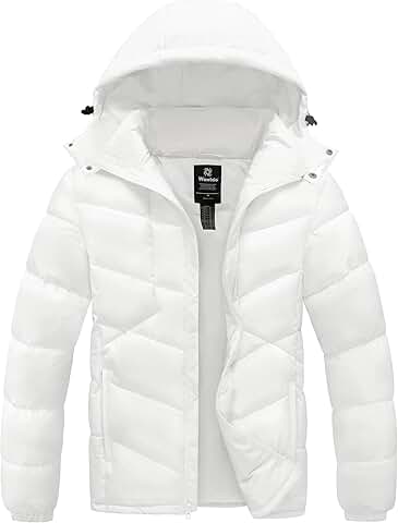 Men's Waterproof Puffer Winter Coat with Hood