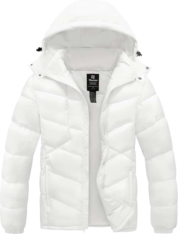 Men's Waterproof Puffer Winter Coat with Hood