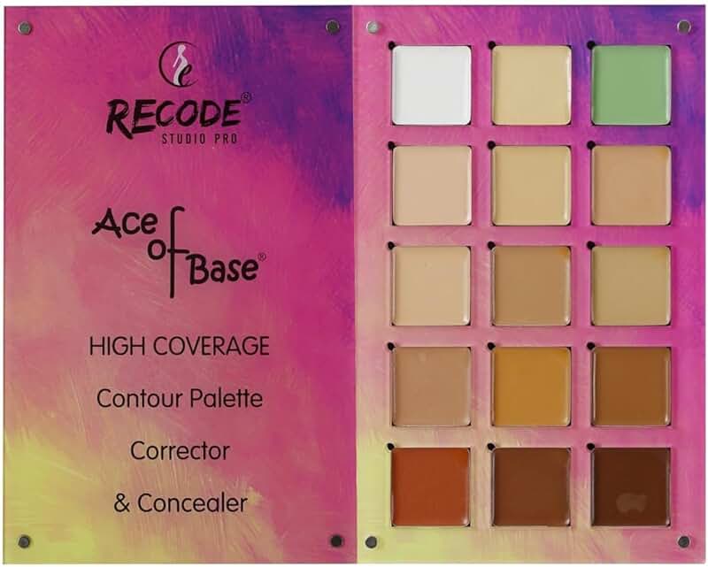 Concealer and Contour Palette with 15 Shades