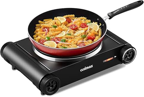 Portable 1500W Electric Cast Iron Hot Plate with Temperature Control