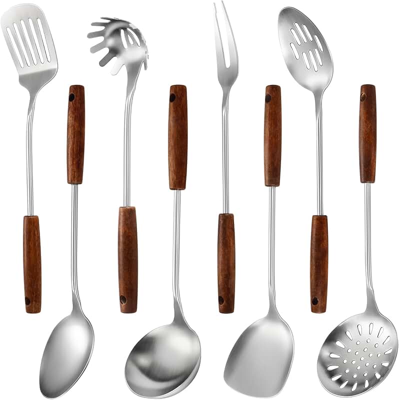 4-Piece Wooden Cooking Utensil Set with Long Handles