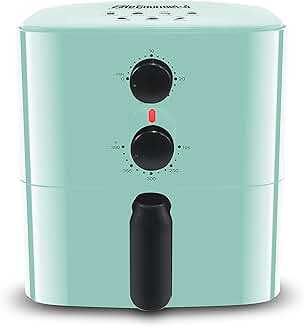 Compact 1.1Qt Electric Hot Air Fryer with Timer and Temperature Control