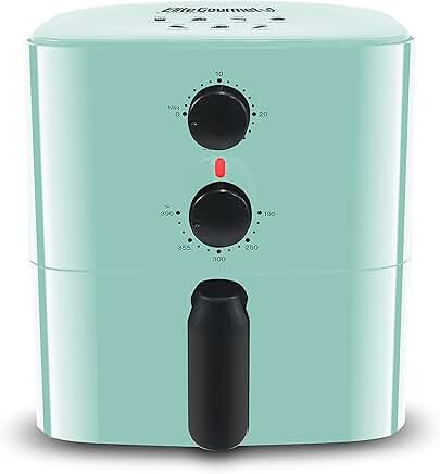 Compact 1.1Qt Electric Hot Air Fryer with Timer and Temperature Control