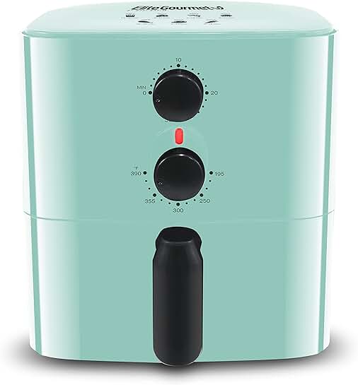 Compact 1.1Qt Electric Hot Air Fryer with Timer and Temperature Control
