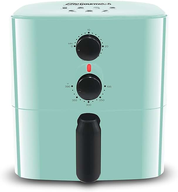 Compact 1.1Qt Electric Hot Air Fryer with Timer and Temperature Control