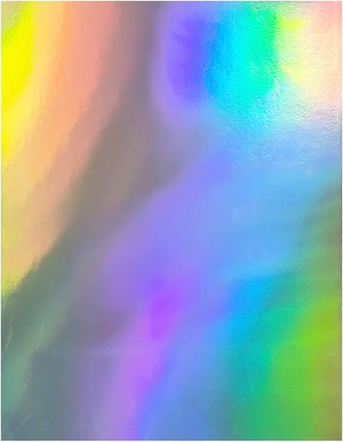 Silver Rainbow Holographic Cardstock, 100 Sheets, 8.5x11