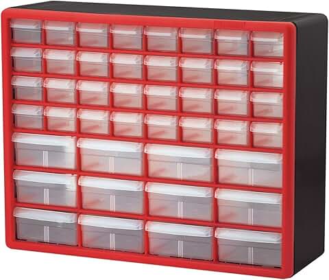 Plastic 44-Drawer Storage Cabinet for Garage and Organization