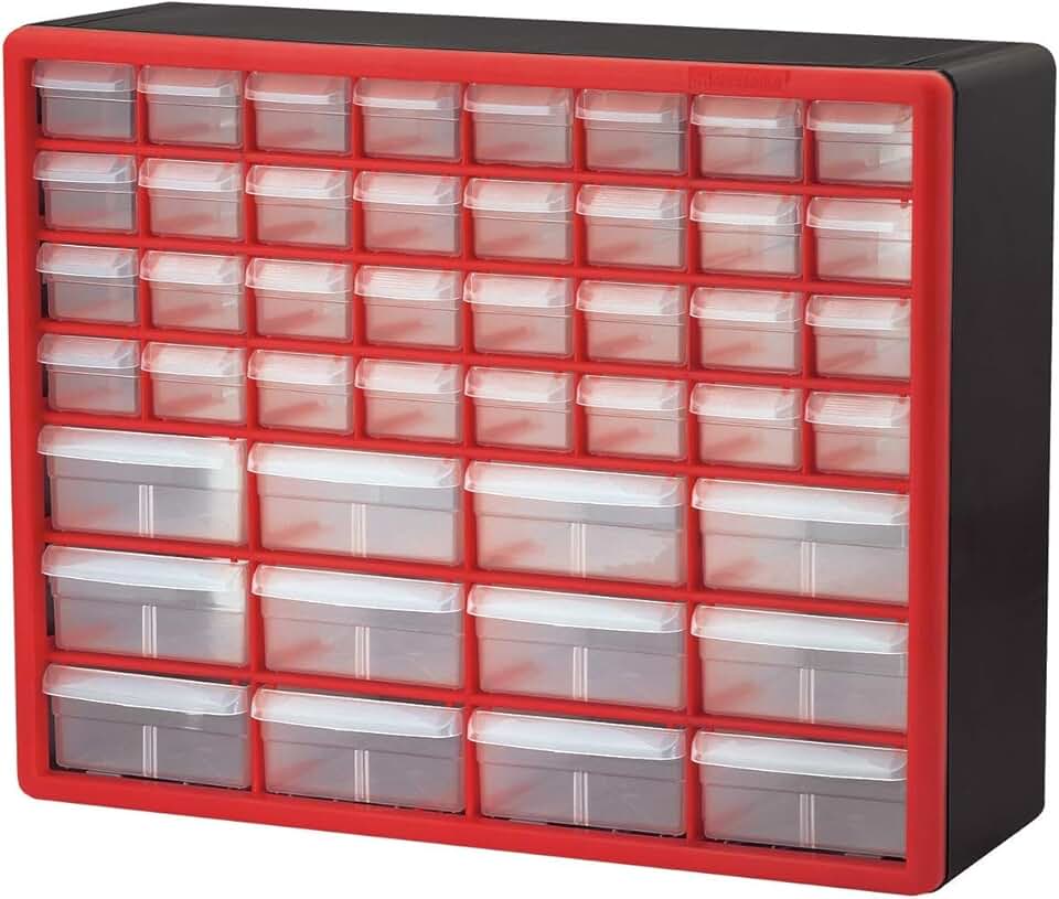 Plastic 44-Drawer Storage Cabinet for Garage and Organization