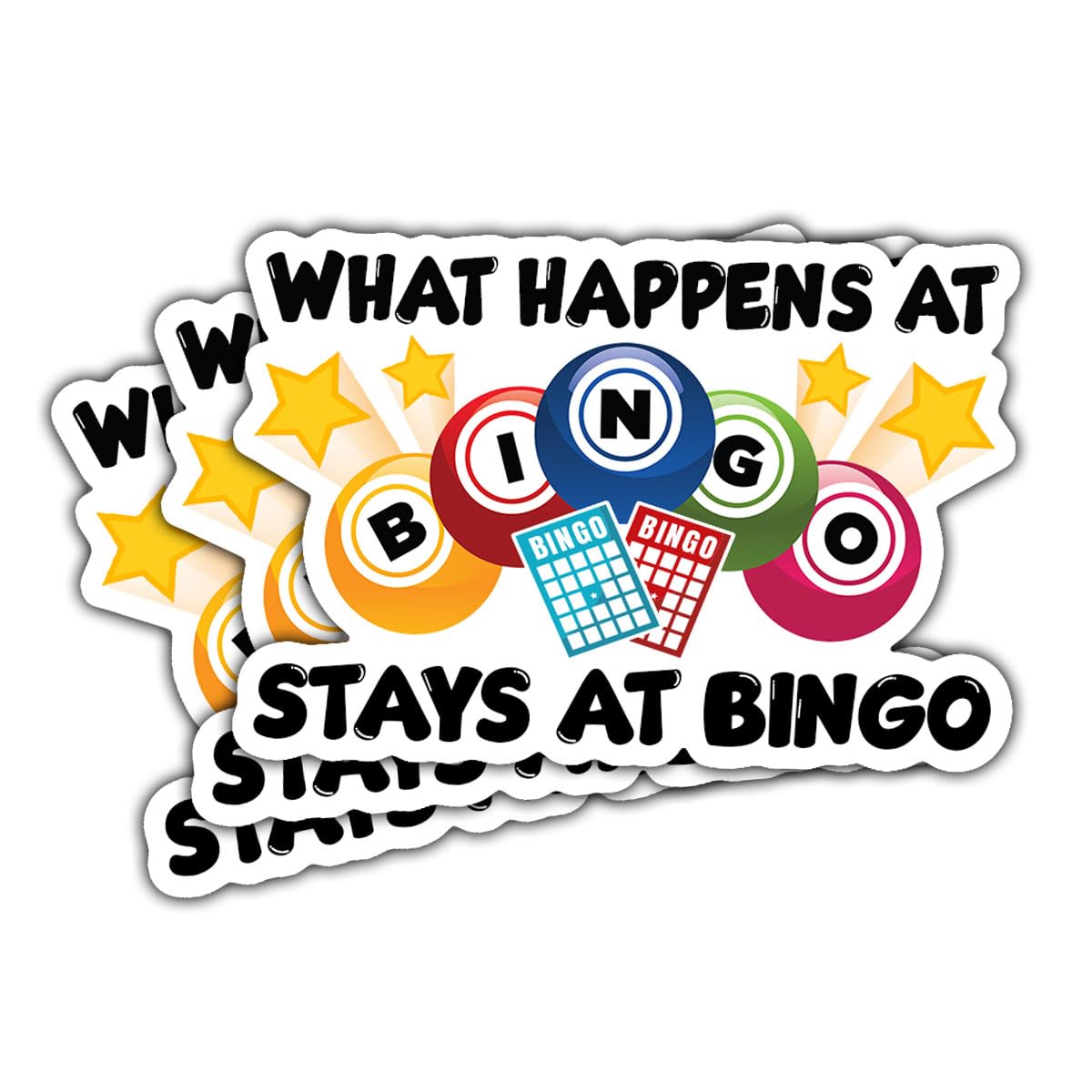 Funny Bingo Sticker Set for Laptops Bottles and More