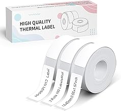 White adhesive label tape, 14x40mm, 3 rolls