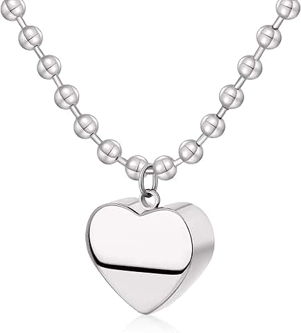 Gold Chunky Heart Necklace for Women