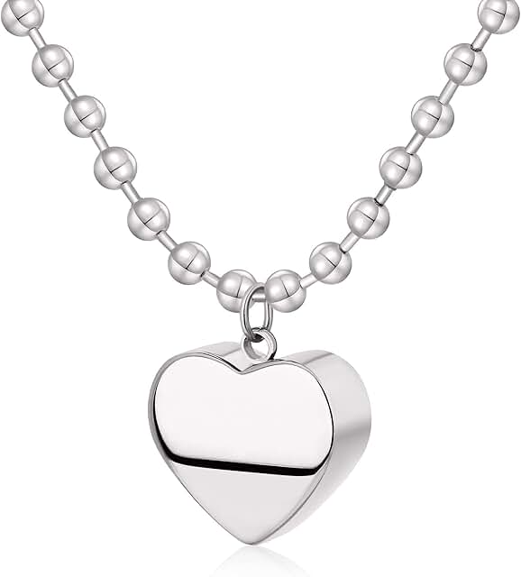 Gold Chunky Heart Necklace for Women