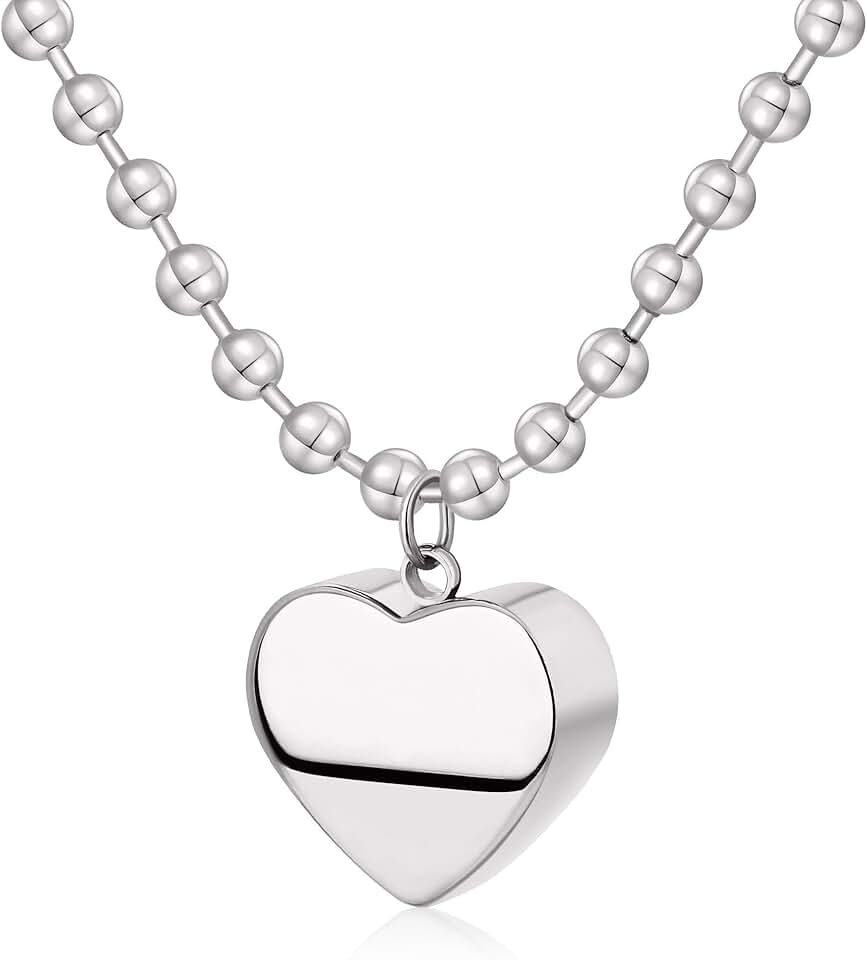 Gold Chunky Heart Necklace for Women