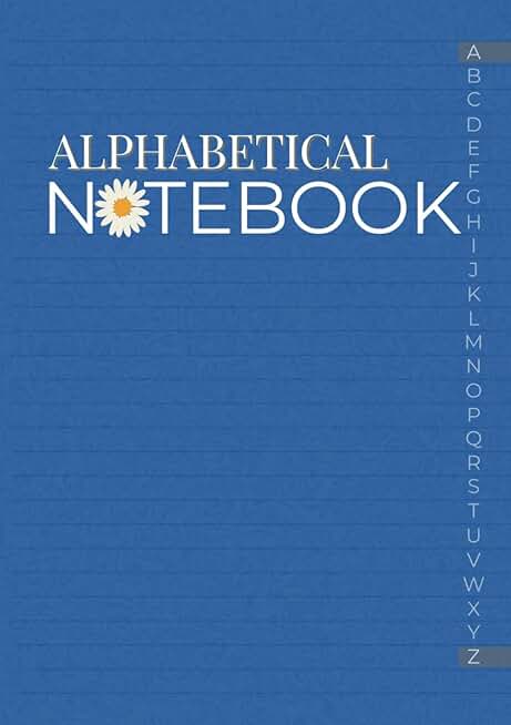 Small A5 Lined Notebook with A-Z Tabs for Notes and Lists