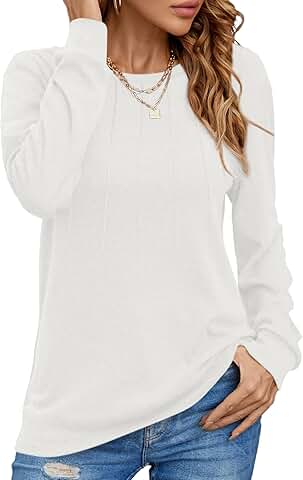 Women's Long Sleeve Casual and Dressy Blouses S-2XL