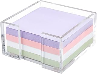 Acrylic 3x3 Sticky Note Holder for Desk Organizer