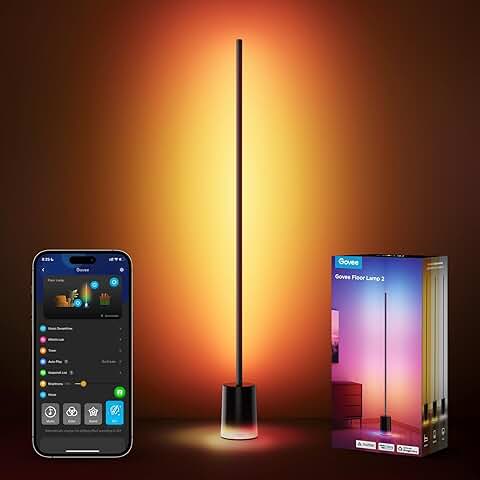 Smart RGBIC Floor Lamp with Music Sync and Scene Modes