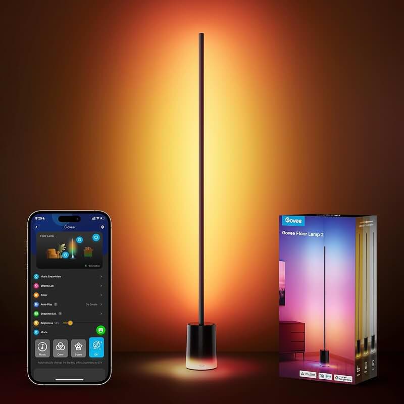 Smart RGBIC Floor Lamp with Music Sync and Scene Modes