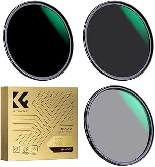 62mm Lens Filter Kit with ND8, ND64, and CPL Filters