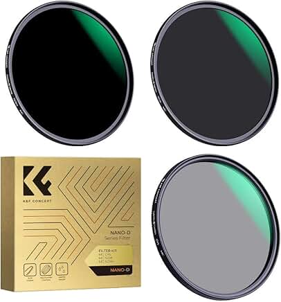 62mm Lens Filter Kit with ND8, ND64, and CPL Filters