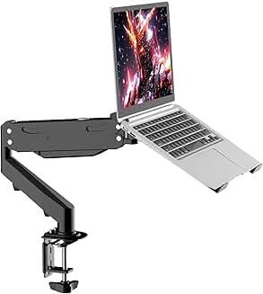 Adjustable Laptop and Monitor Mount with Vented Tray