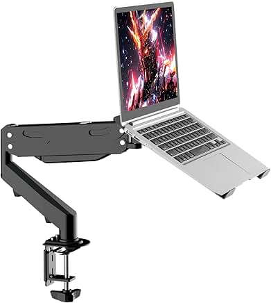 Adjustable Laptop and Monitor Mount with Vented Tray