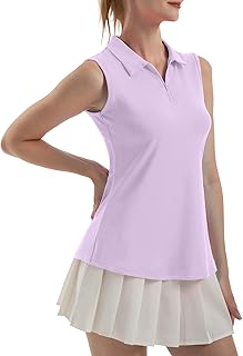 Women's Sleeveless V-Neck Polo Shirt for Sports
