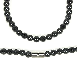 Men's Black Onyx Beaded Necklace for Protection