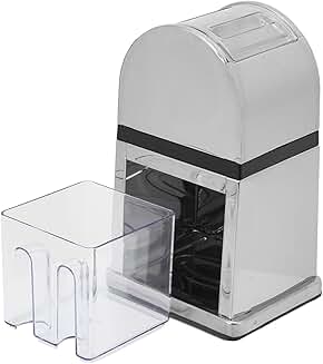 Manual Ice Crusher with Hand Crank and Transparent Cover