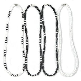 Set of four men's and women's summer beach necklaces