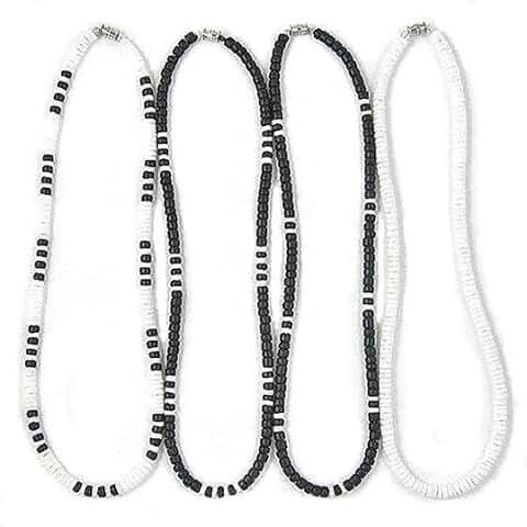 Set of four men's and women's summer beach necklaces