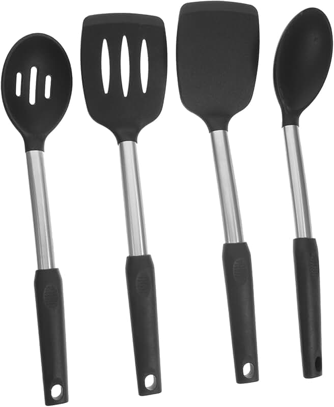 4-Piece Silicone Kitchen Utensil Set for Cooking