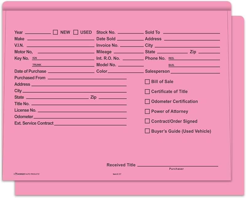 Pink Heavy Duty Deal Jackets, 100 Pack