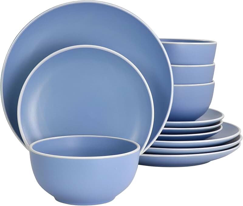 12-Piece Nonstick Ceramic Cookware Set with Glass Lids