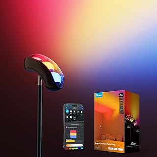 Modern RGBIC Floor Lamp with Music Sync and 77 Scenes