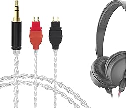 Silver-Plated 3.5mm Audio Cable for Headphones, 5ft